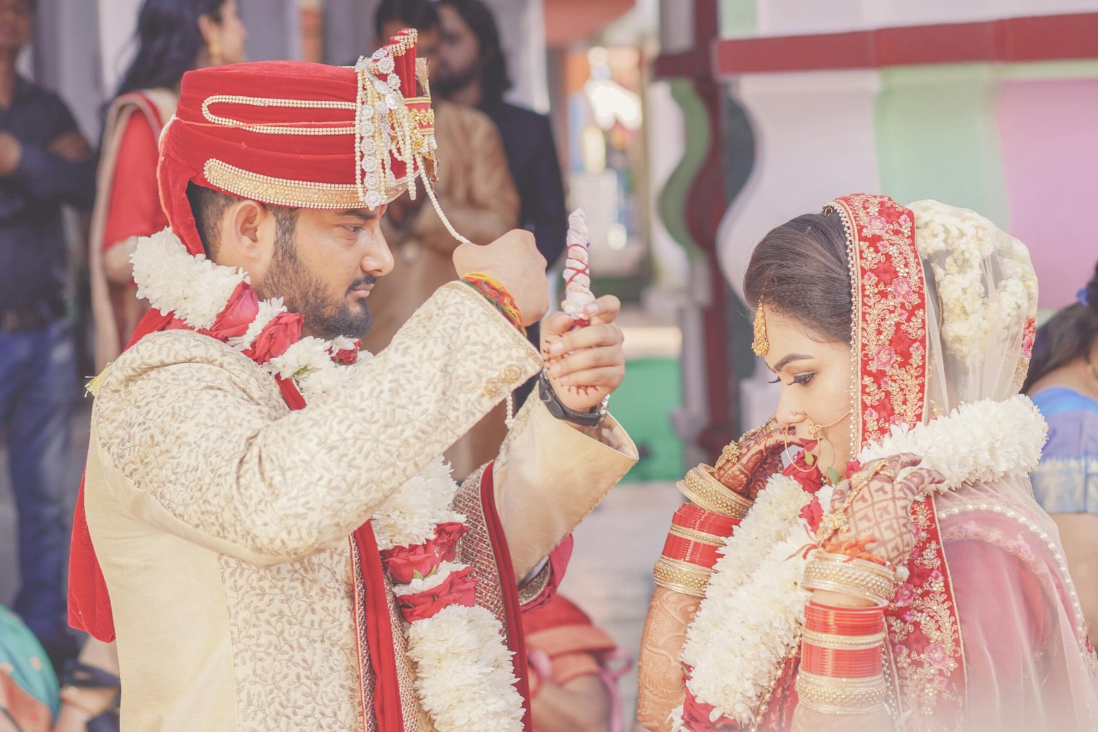 Services A beautiful Indian couple at their wedding ceremony, showcasing love and tradition in Dehradun.